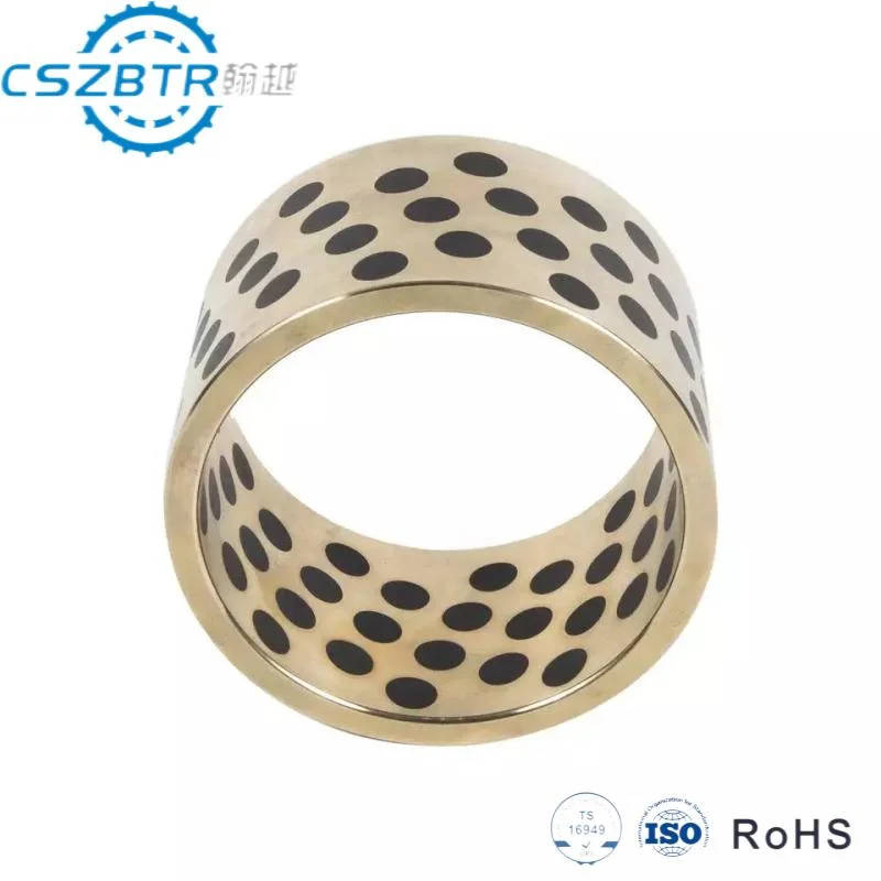 25.5*30.5*65 Bronze Bushing with Graphite Plugs Oilless Bearing Machinery Part Bearing Bush